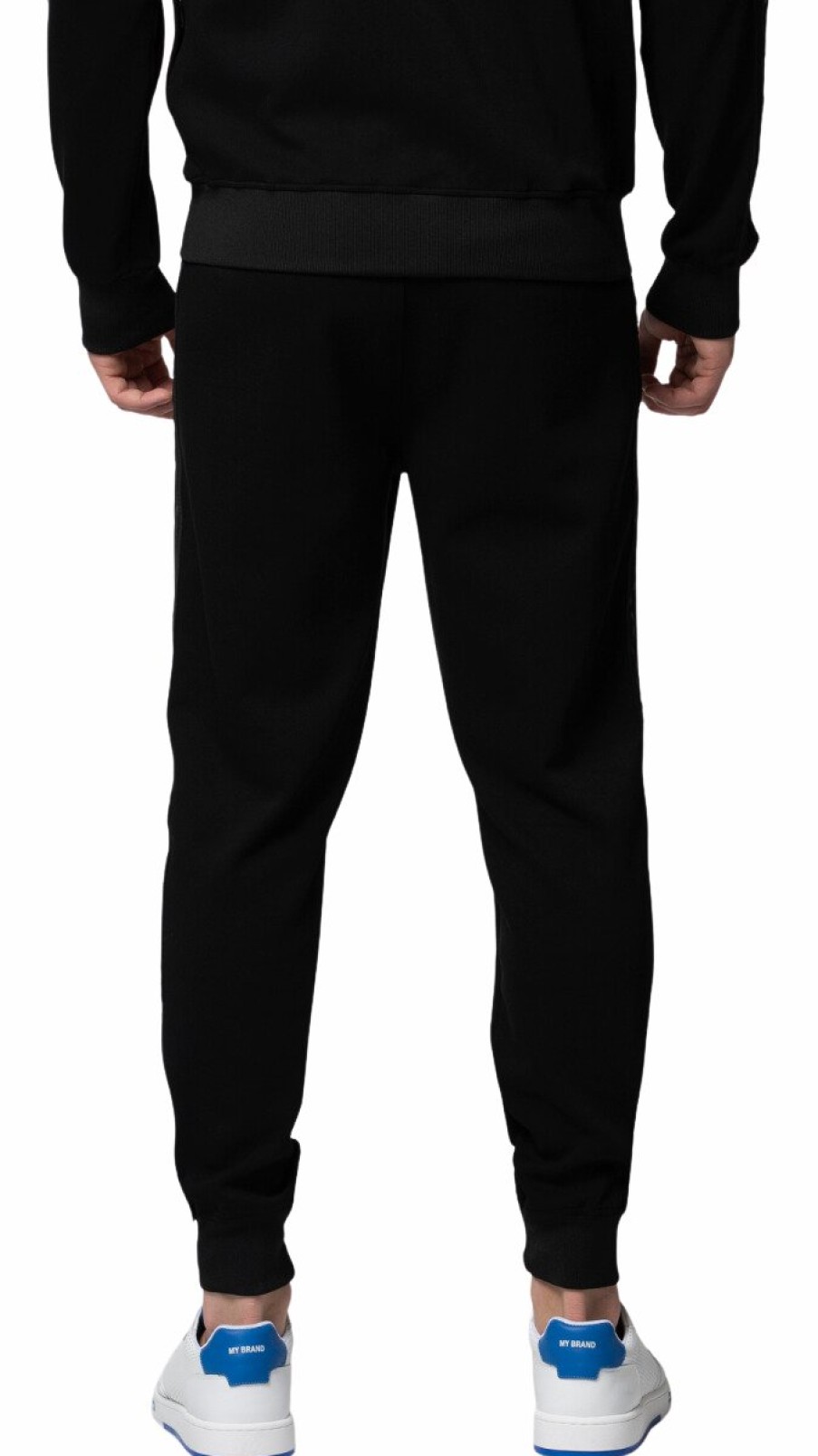 Heren My Brand Trainingspakken | Mb Essential Pique Black Trackpants