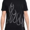 Heren My Brand T-Shirts | Black T Shirt With Flame