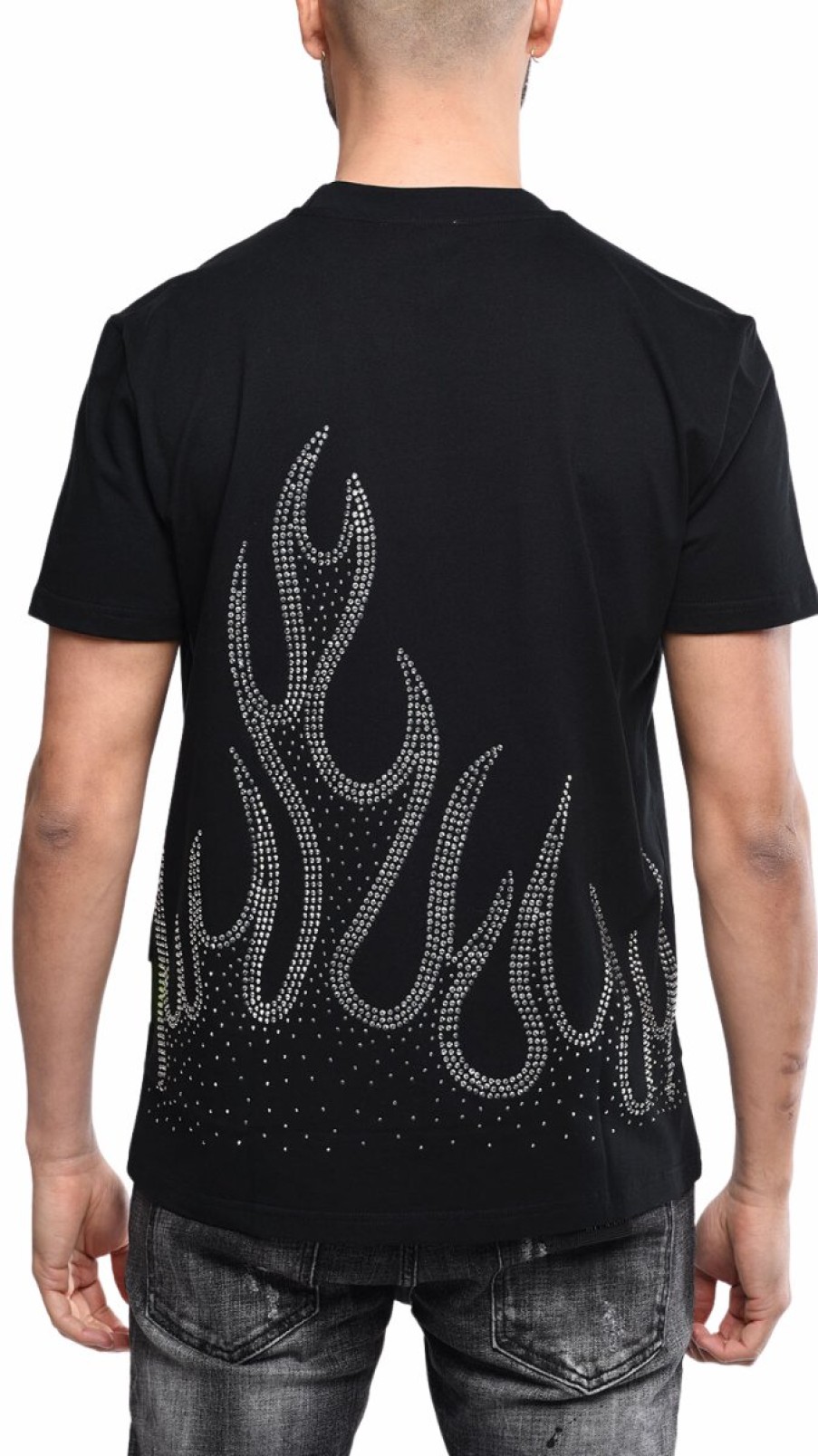 Heren My Brand T-Shirts | Black T Shirt With Flame