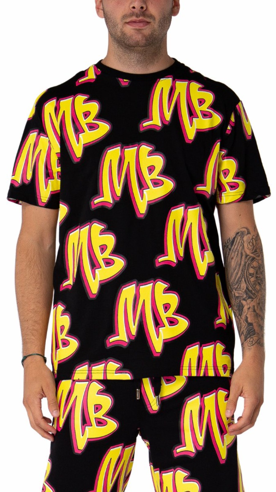 Heren My Brand T-Shirts | Mb Graffiti Allover T-Shirts Black