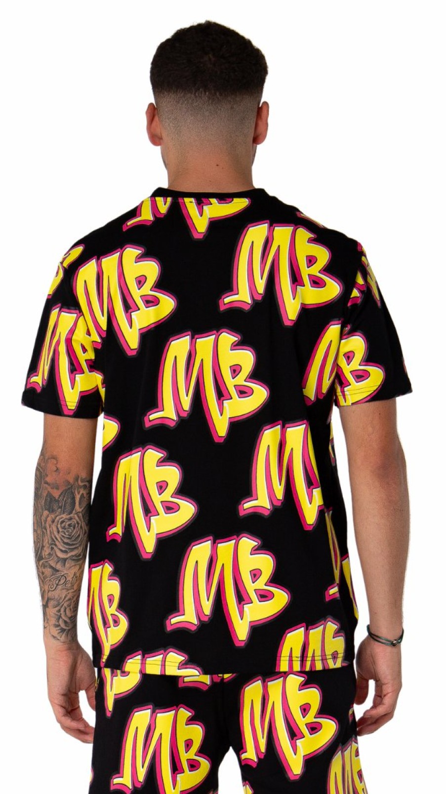 Heren My Brand T-Shirts | Mb Graffiti Allover T-Shirts Black