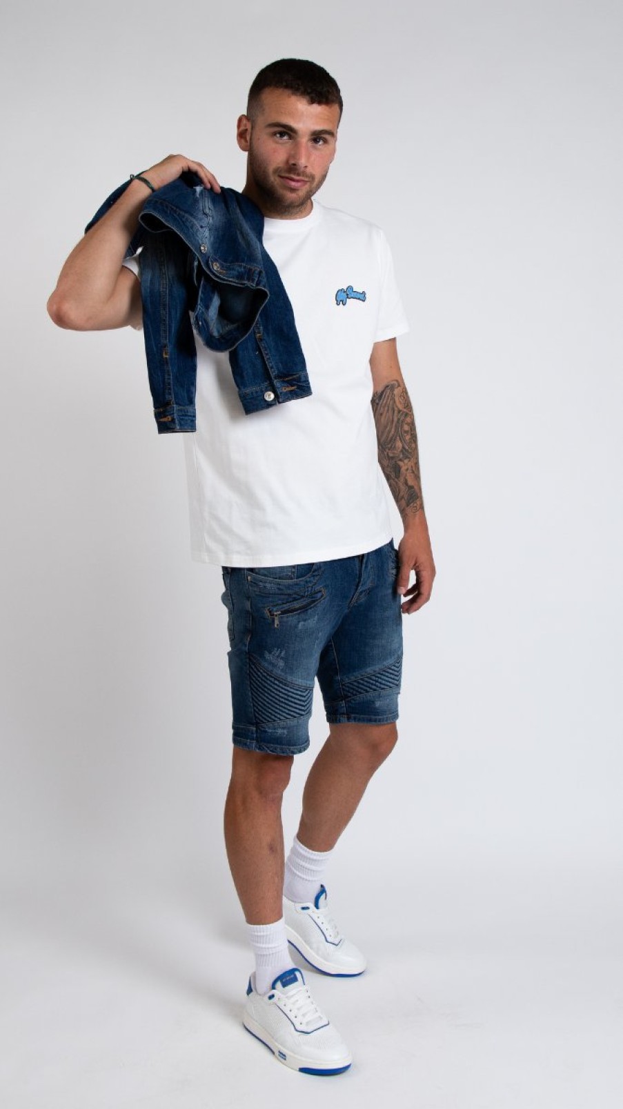 Heren My Brand Korte Broek | Mybrand Biker Denim Shorts