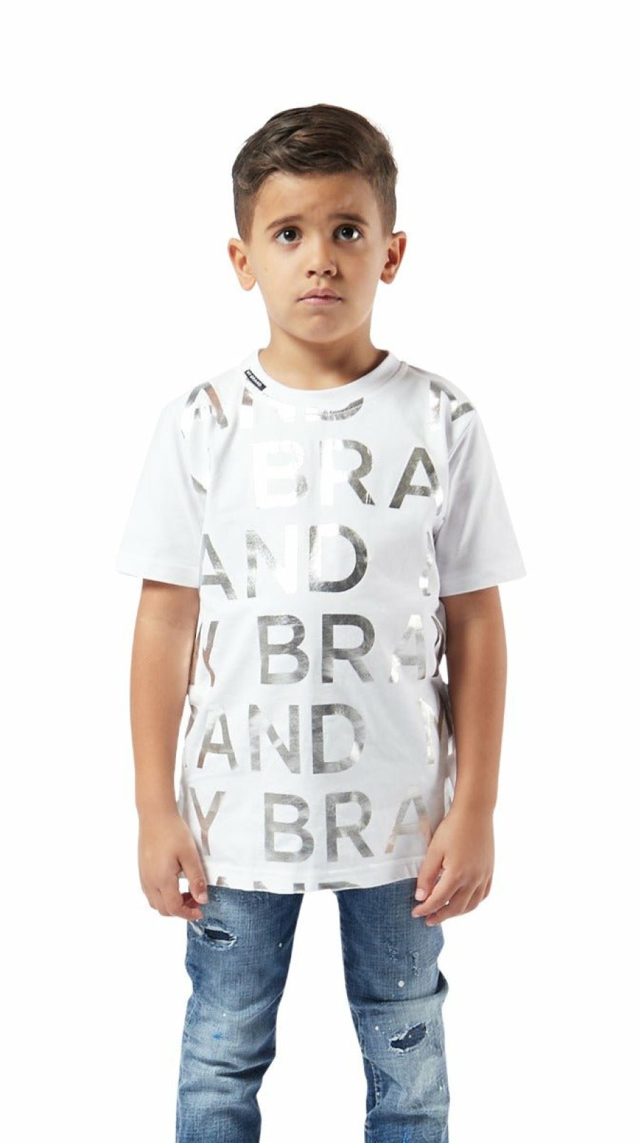 Junior My Brand T-Shirts | Silver Allover My Brand T